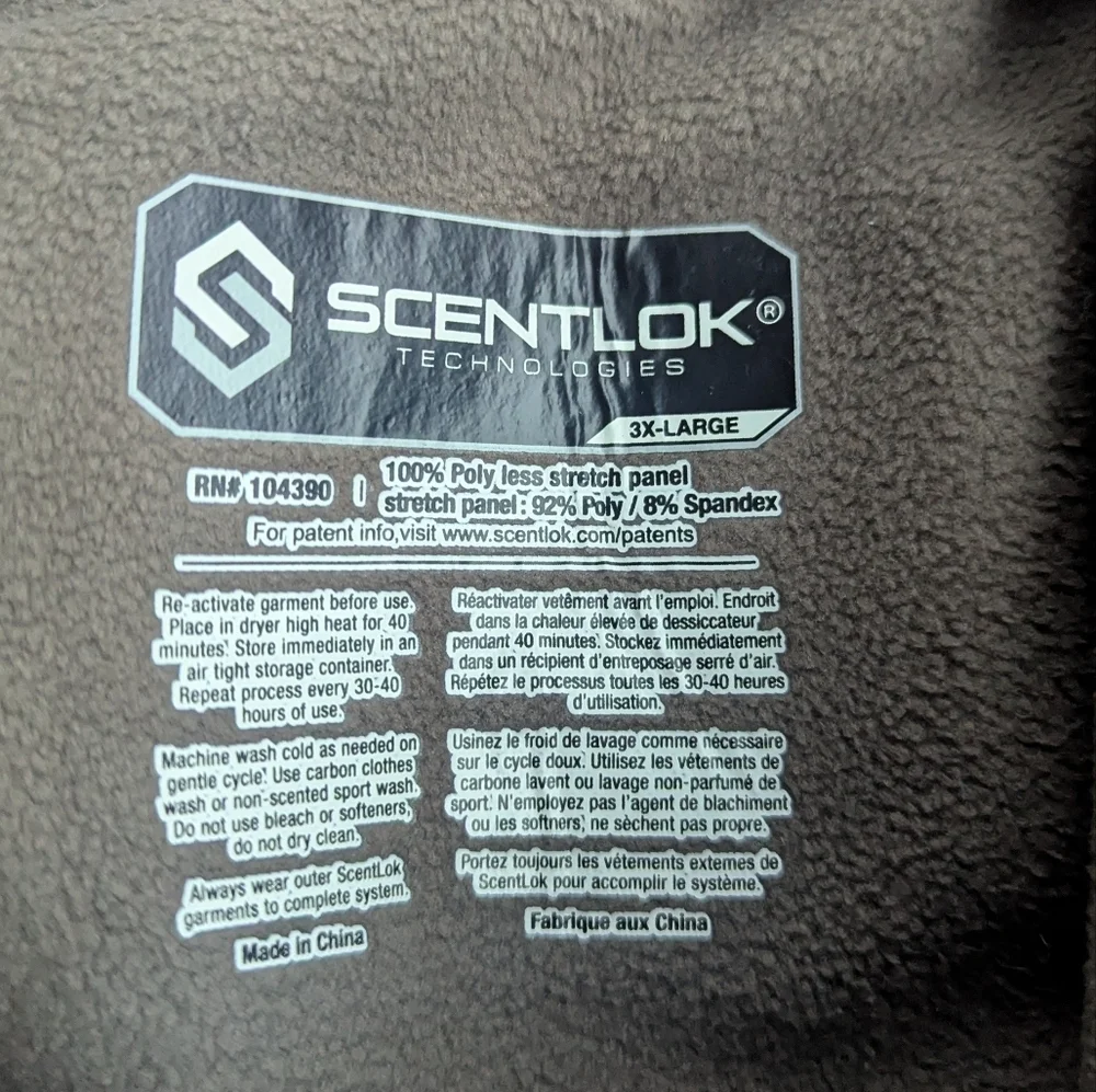 NWT Scentlok Baseslayers AMP Base Layer Pant 3XL Carbon Alloy Camo Mo Terra Gila